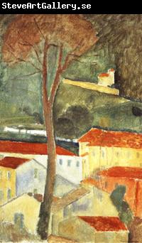 Amedeo Modigliani landscape at cagnes